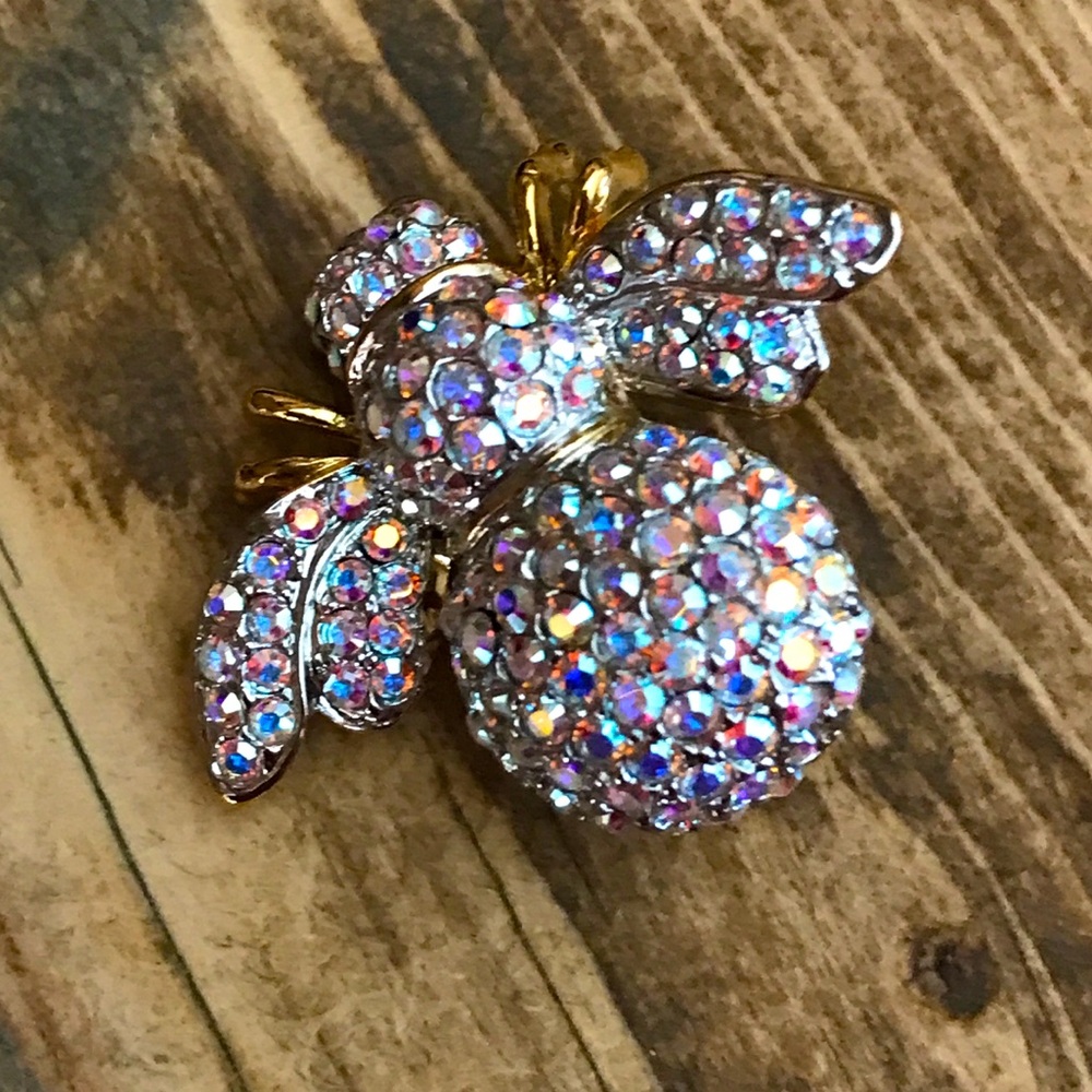 Joan Rivers - Aurora Borealis Bee Brooch